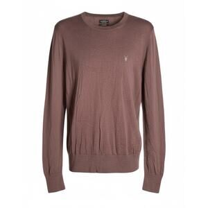 AllSaints 100% Merino Wool Crewneck Sweater Mens Medium Clean Quiet Luxury Logo